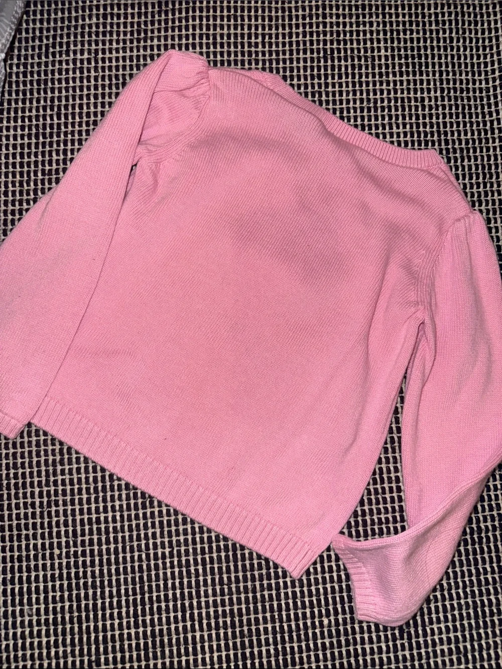 Gymboree Pink Bunny Applique Knit Sweater with Floral Accents